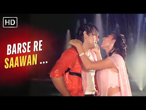 Barse Re Saawan | Dariya Dil (1988) | Govinda | Kimi K | Sadhana Sargam | Mohd.Aziz | Romantic Song