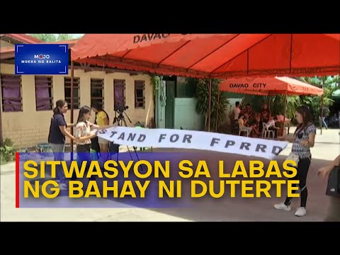 Mga supporter ni Duterte, nagtipon-tipon sa labas ng kanyang bahay | Mukha ng Balita