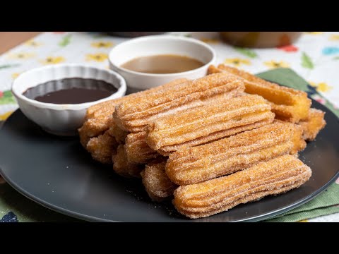 Tips Churros gerenti jadi, rangup luar & gebu di dalam.