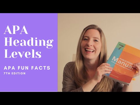 APA Fun Facts! | APA 7th Tutorial | Heading Levels