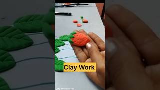 Clay Work #strawberry #claycraft #diy #funtime #craft #artandcraft