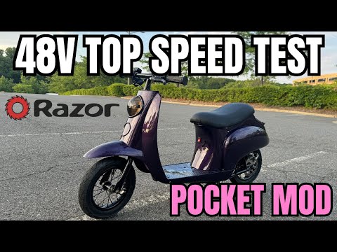 48V Razor Pocket Mod Custom Build - First Ride on the Street