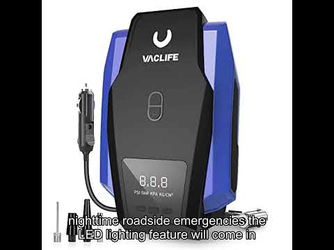 VacLife Air Compressor Tire Inflator, DC 12V Portable Air Compressor for