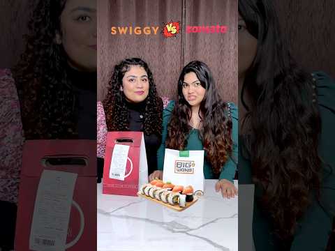 🥢🍣Swiggy vs. Zomato Best Rated Sushi! #thakursisters #foodchallenge