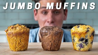 JUMBO MUFFINS 3 WAYS (No Mixer Required + Secret Ending)