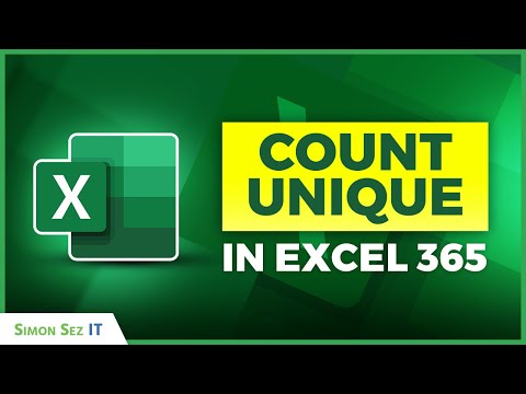 How to Count Unique Entries in Excel 365