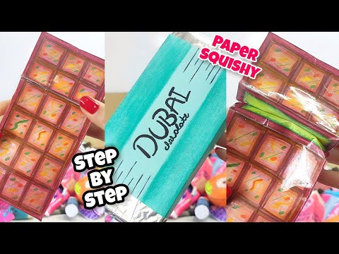 How to make Dubai chocolate paper squishy - diy Dubai chocolate paper squishy