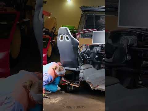 She made a gaming chair straight from a car