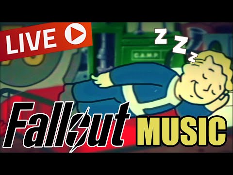 🔴 Fallout Radio - Oldies music playing in another room and it's raining - relax/chill/study/sleeping