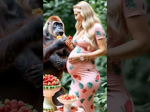 Gentle gorilla journey#viralshort #trendingshort #happy #gorilla #animallover#pregnentwomen