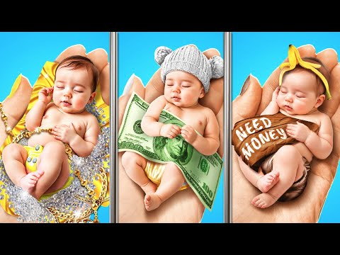 Poor vs Rich vs Giga Rich Pregnant in Jail 💸 BEST Parenting Hacks by 123 GO