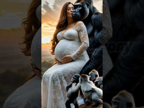 Gentle gorilla journey#viralshort #trendingshort #happy #gorilla #animallover#pregnentwomen