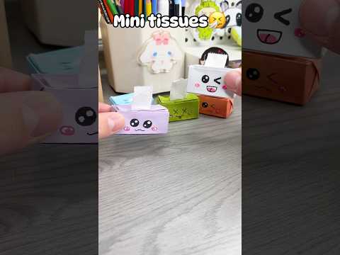 🤧Cute Mini Tissues￼!? #diy #papercraft #cutecrafts #crafts #craft #minicraft #cute #thingstodo