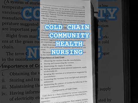 Cold chain Community Important questions #shorts #ytshorts #tobeanurse #youtubeshorts #nursing