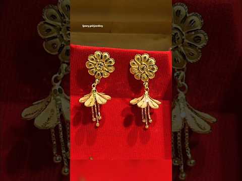 Letest gold daily wear earrings designs #shorts #viralshorts #earrings #trending #goldjhumkadesign