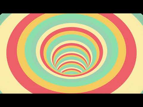 1H long relaxing satisfying Screensaver of colorful tunnel funnel Video Loop no sound, no music