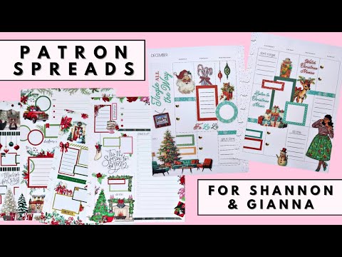 PLAN WITH ME | PATRON SPREADS FOR SHANNON & GIANNA | THE HAPPY PLANNER