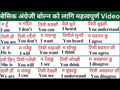 100 one-word and two-word sentences to help you start speaking English with Nepali meanings