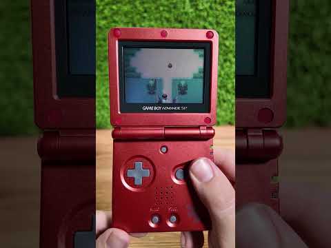 GameBoy Advance SP and Pokemon Ash Gray VS Dry Ice