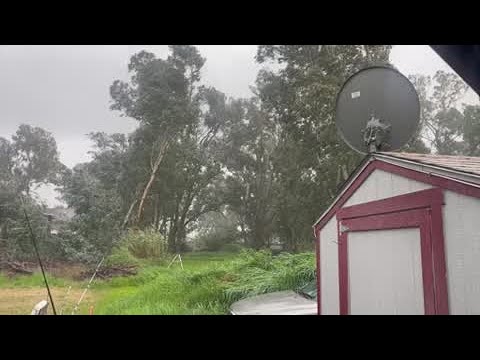 RAW | Heavy rain falls in Rio Linda