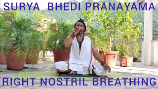 Pranayama 08: Suryabhedan Pranayama or the right nostril breath how to practice?