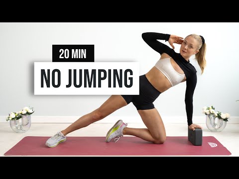 20 MIN FULL BODY NO JUMPING - No Weights Workout - Low Impact Home Workout