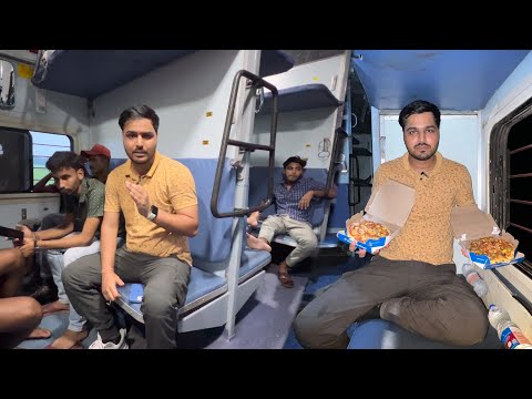 Saraighat Exp Sleeper Class train journey*Domino’s pizza & AC Saloon at Rly Station*