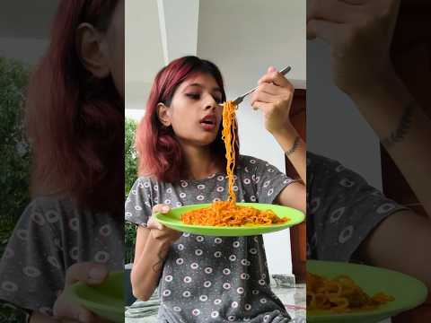 Variety Korean noodles try cheythu🌶️🤣 | thejathangu😉 #Shorts