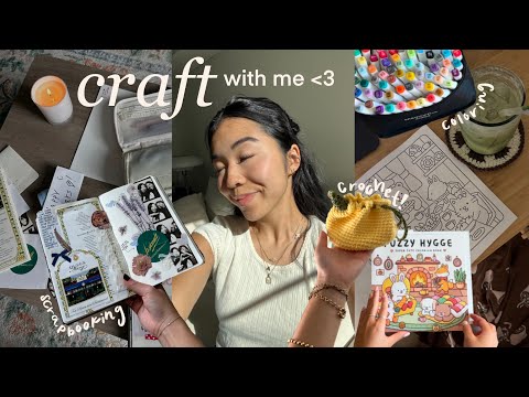 a cozy crafty weekly vlog! 🧶✂️ fall vibes, crocheting, coloring, scrapbooking + more!