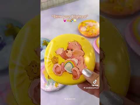 behold the care bears LED compact mirror in tiktok #carebears #led #compact #mirror #tiktok