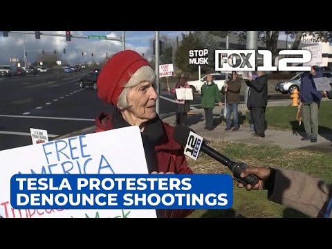 Tesla protesters say violence hurts their cause after 2nd shooting at Tigard dealership