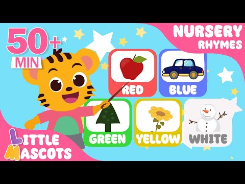 🌈Color Song + Count To 10 + more Little Mascots Nursery Rhymes & Kids Songs