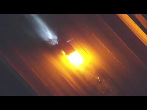 Car nearly catches fire mid-police chase in Los Angeles