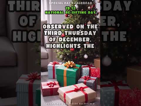 Special Days Calendar - December 19 National Re-gifting Day