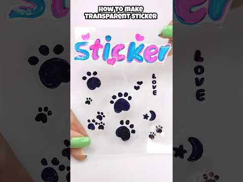 DIY transparent stickers #shorts #diy #art #craft #howtomake