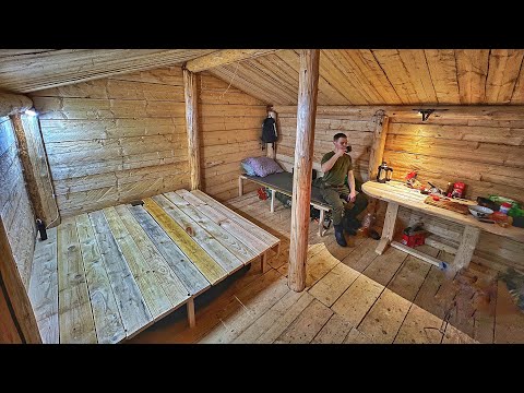 A cold night in a cozy dugout! I built great beds in the dugout! Spring is coming!