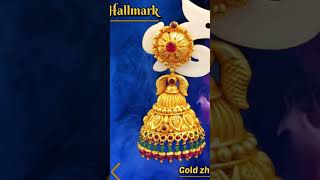 Gold temple jhumka #gold #jhumka #temple #jhumkas #goldjhumkadesign #earrings #subscribe #shorts