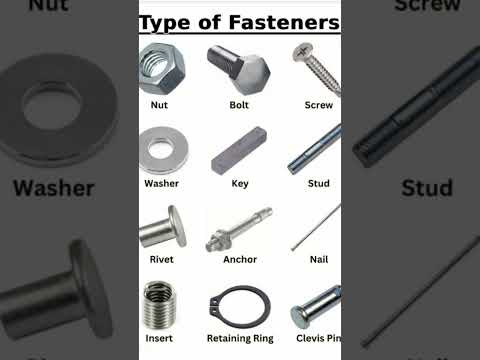 Types of fasteners 🚫 / key , bolt , washer , etc #automobile #mechanic #knowledge