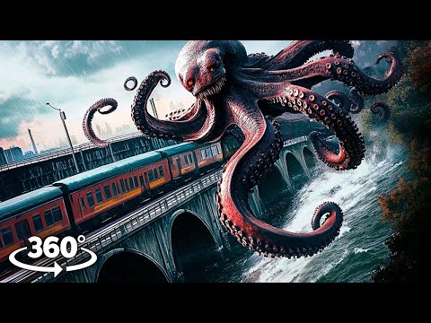 KRAKEN Attacks a Train – 360° POV Experience! 🦑🚂