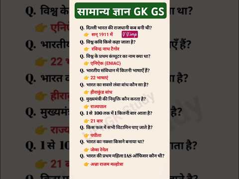 All india gk most important question || gk today || hindi gk ||