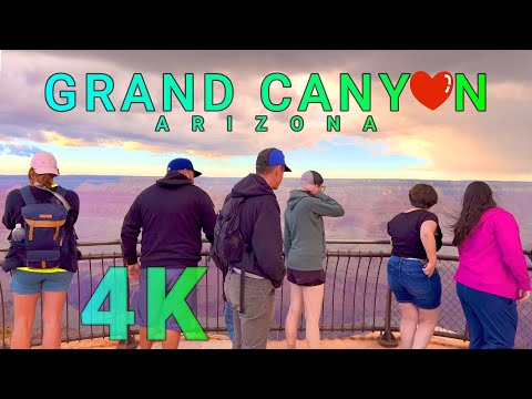 Best Grand Canyon View Mather Point, Arizona USA 4K - UHD