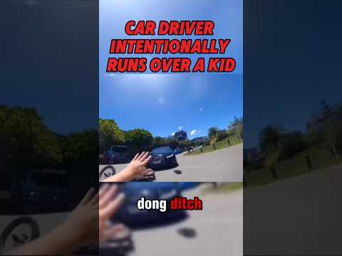 Car Driver Runs Over A Kid For Ding Dong Ditching | #crash #karen #ebike