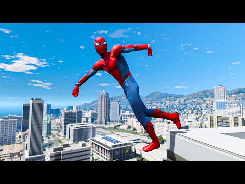 GTA 5 SPIDERMAN Falling off Highest Buildings - Spider-man Best Ragdolls Compilation (Long Video)#7