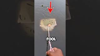 This Guy's Crazy Fishing Trick Will Leave You Speechless! 🎣😆#shorts