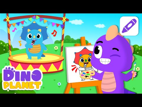 How to draw Trixie character | 🖍️🎨 Easy to follow | DINO Cartoon Class