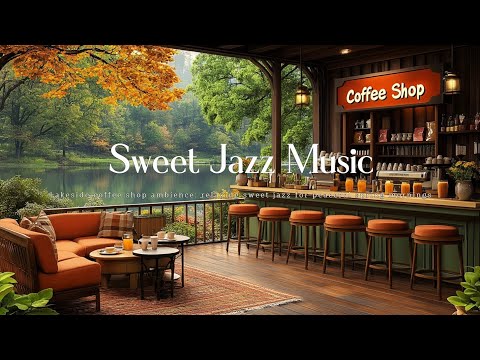 Happy Spring Jazz in a Lakeside Coffee Shop - Relaxing Sweet Jazz Ambience for Peaceful Mornings