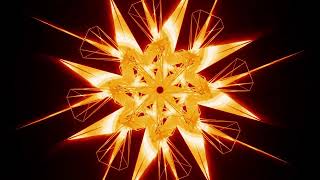 Orange Fractal Starburst 4K Motion Graphic Wallpaper Screensaver