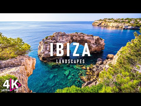 FLYING OVER IBIZA (4K UHD) - Relaxing Music Along With Beautiful Nature Videos - 4K Video HD