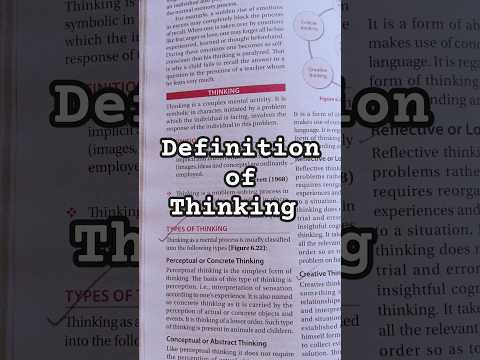 Definition of Thinking in psychology#shorts #ytshorts #tobeanurse #youtubeshorts #mentalhealth