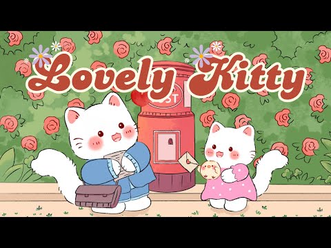 Lovely Kitty Lofi 🌹✨1 Hour Cafe Song 💕🌺 Stream cafe 😺cute & relaxing music 🍭 Make Your Day Better